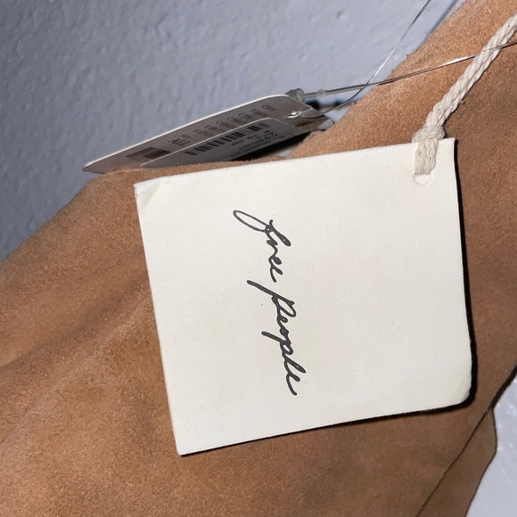 Free People Hudson Suede Crossbody Bag pirate gold NWT - Picture 5 of 14